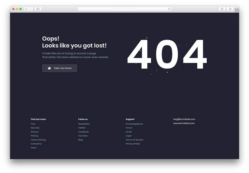 Как в Тильде сделать страницу 404